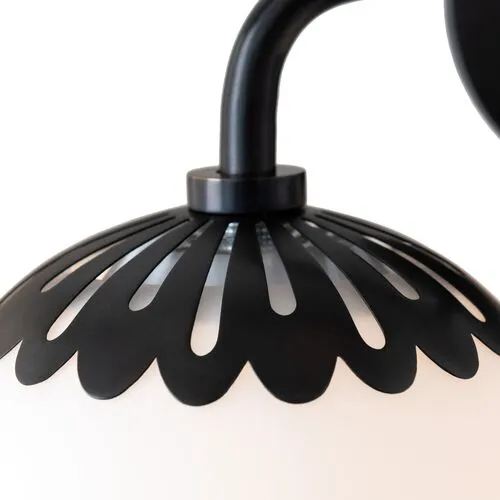 Paisley Single Wall Sconce - Black