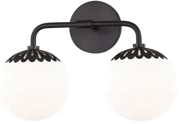 Paisley 2-Light Wall Sconce - Black