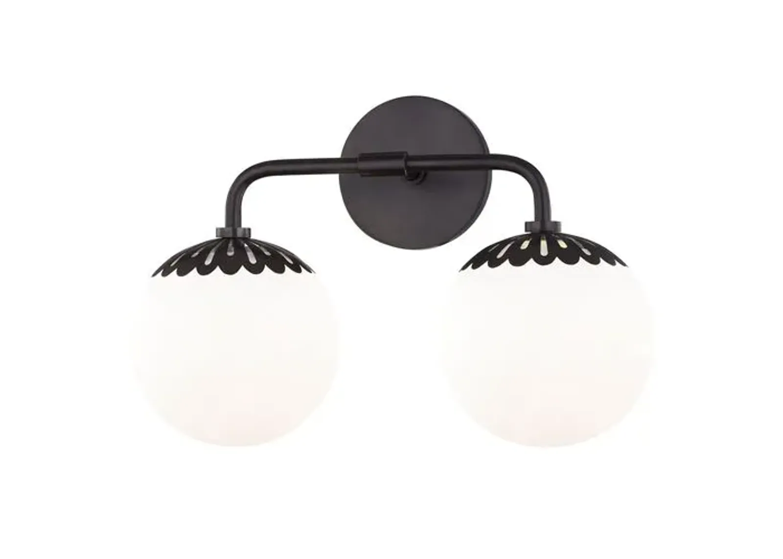 Paisley 2-Light Wall Sconce - Black