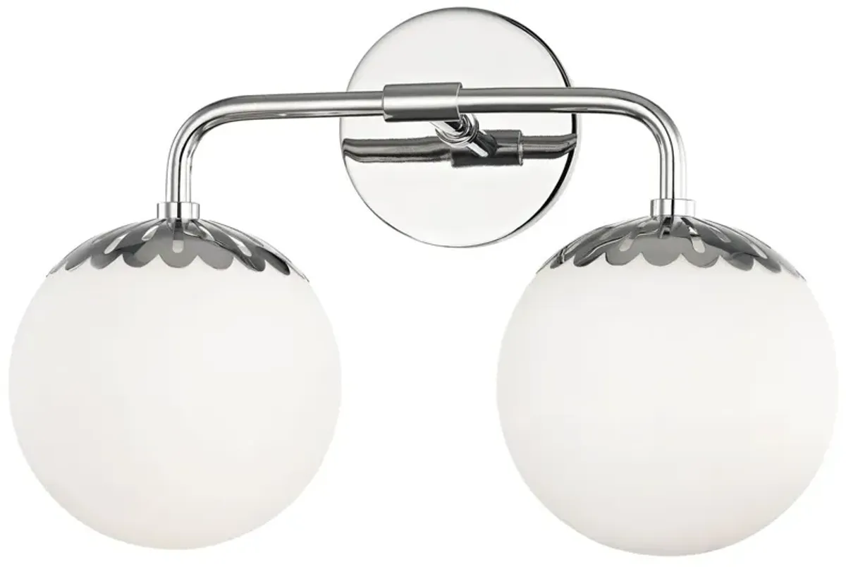 Paisley 2-Light Wall Sconce - Silver