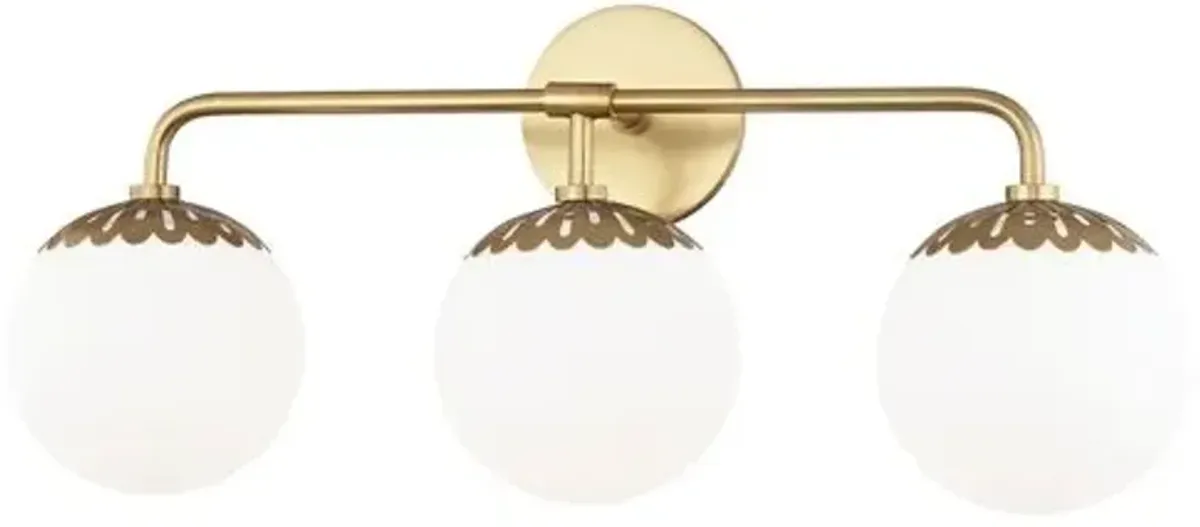 Paisley 3-Light Wall Sconce - Gold