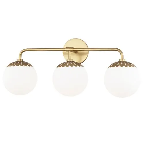 Paisley 3-Light Wall Sconce - Gold