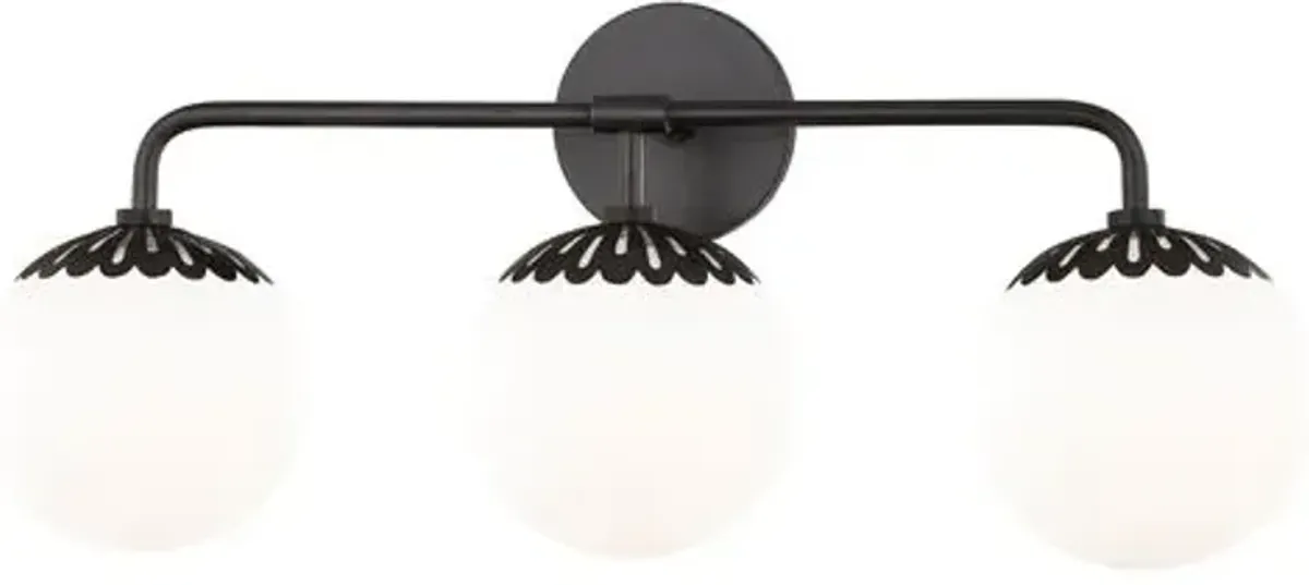 Paisley 3-Light Wall Sconce - Black