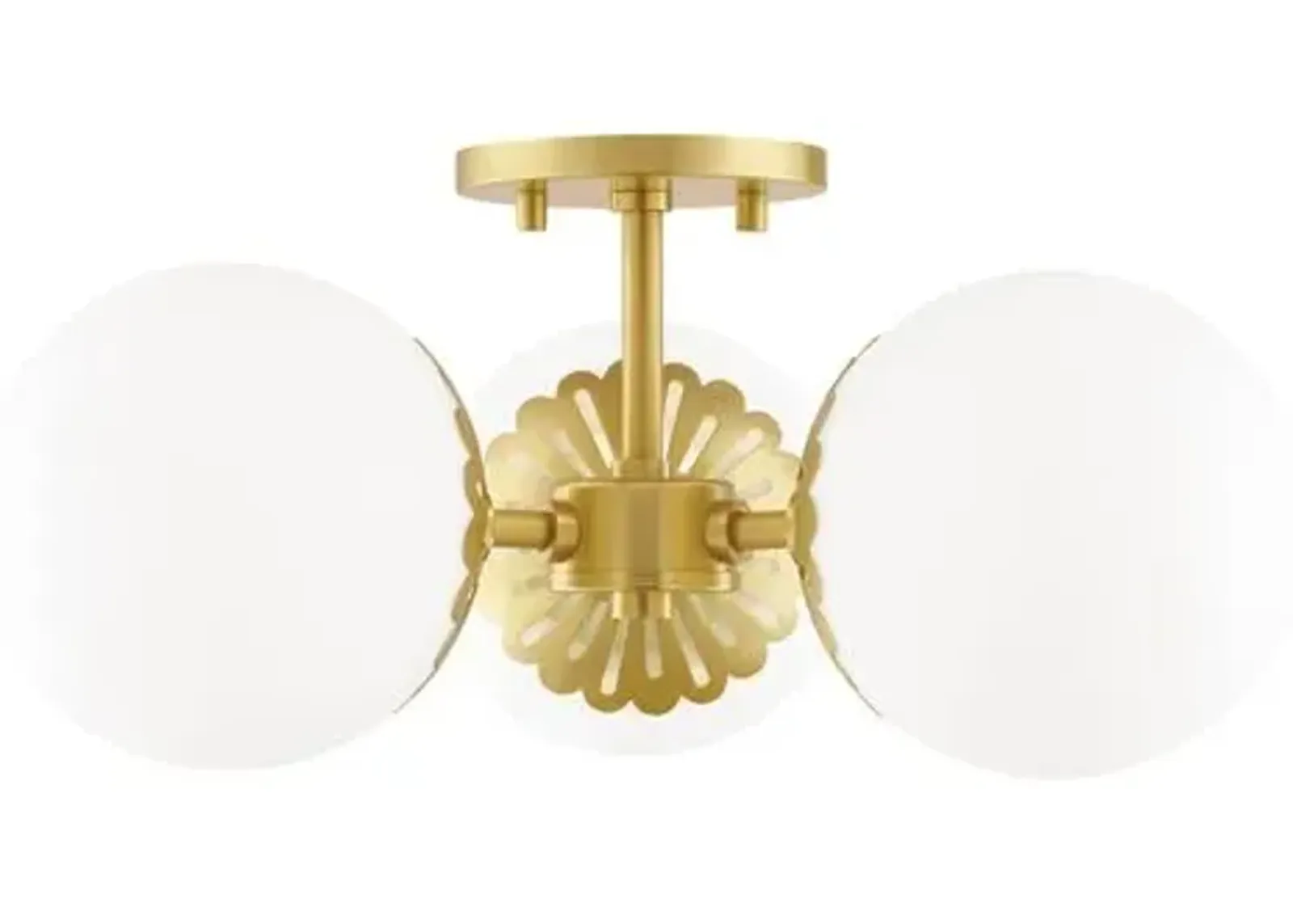 Paisley Semi Flush Mount - Gold