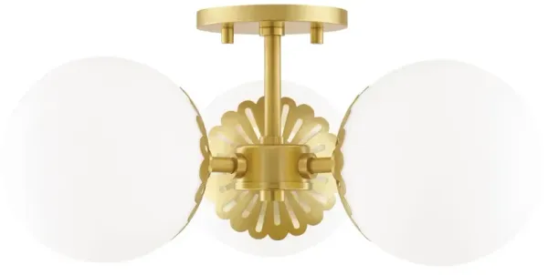 Paisley Semi Flush Mount - Gold