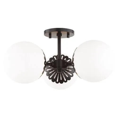 Paisley Semi Flush Mount - Black