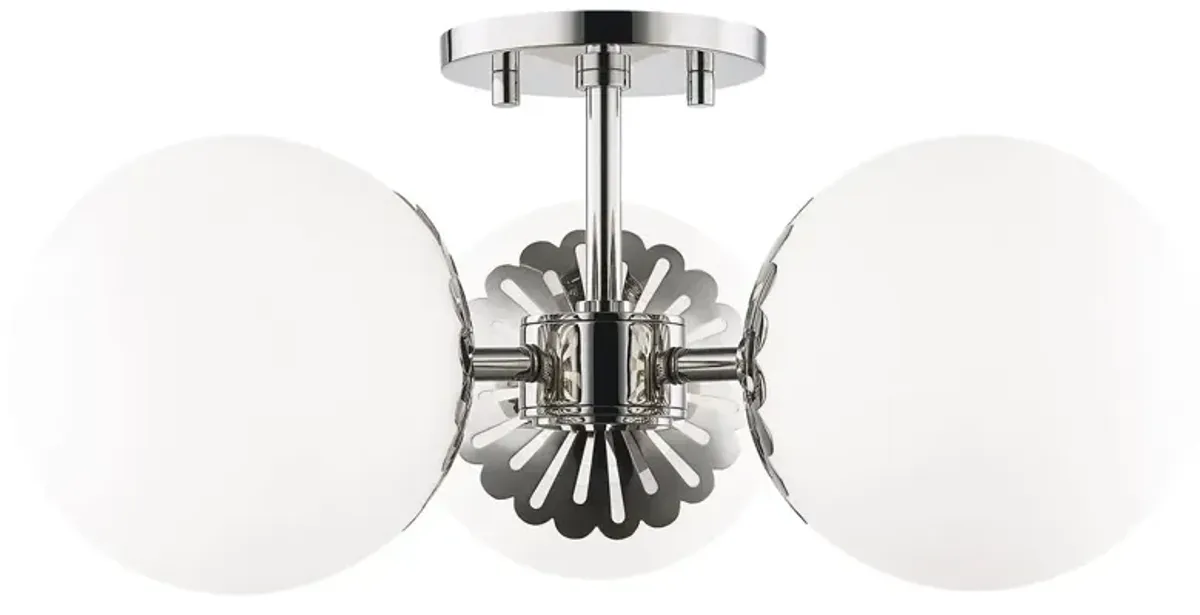 Paisley Semi Flush Mount - Silver