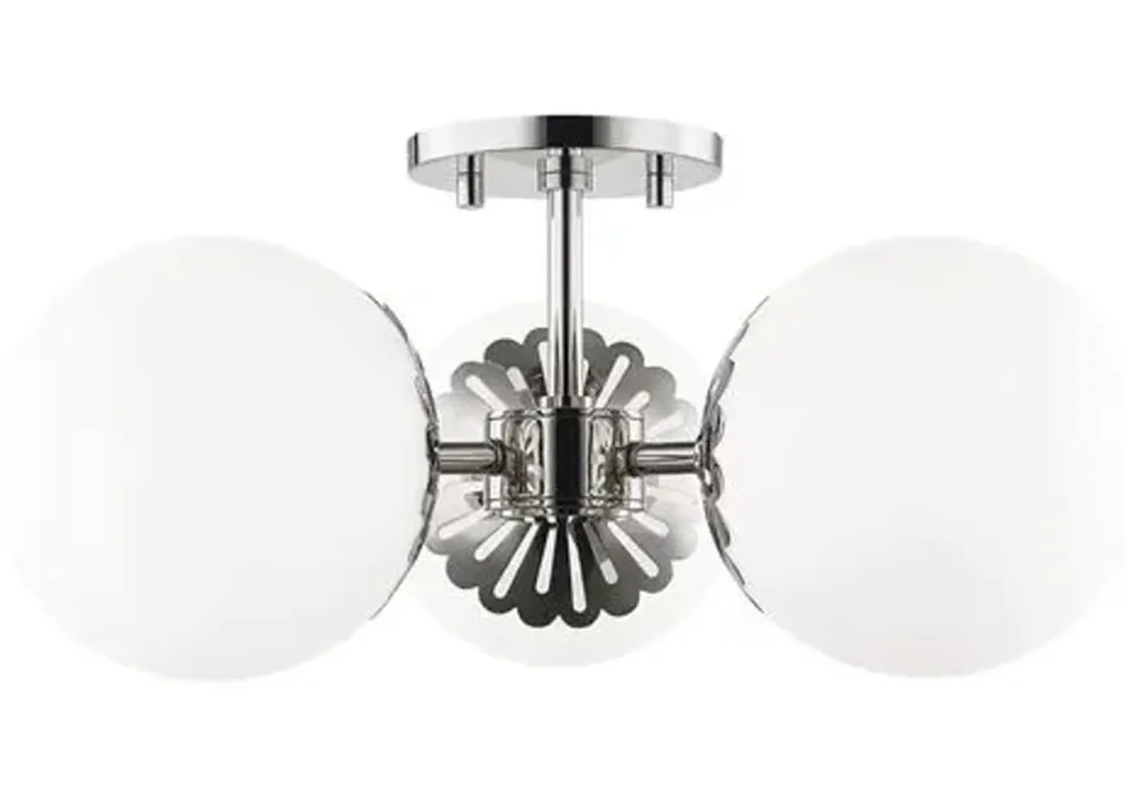 Paisley Semi Flush Mount - Silver