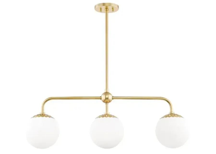 Paisley Linear Chandelier - Gold