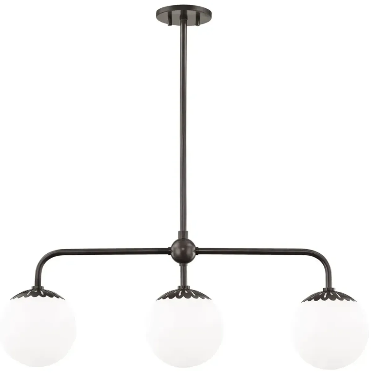 Paisley Linear Chandelier - Black