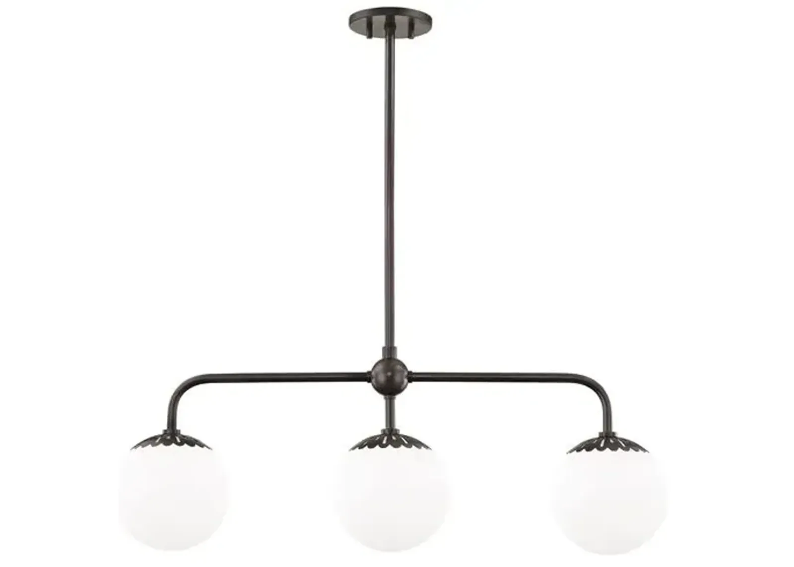 Paisley Linear Chandelier - Black