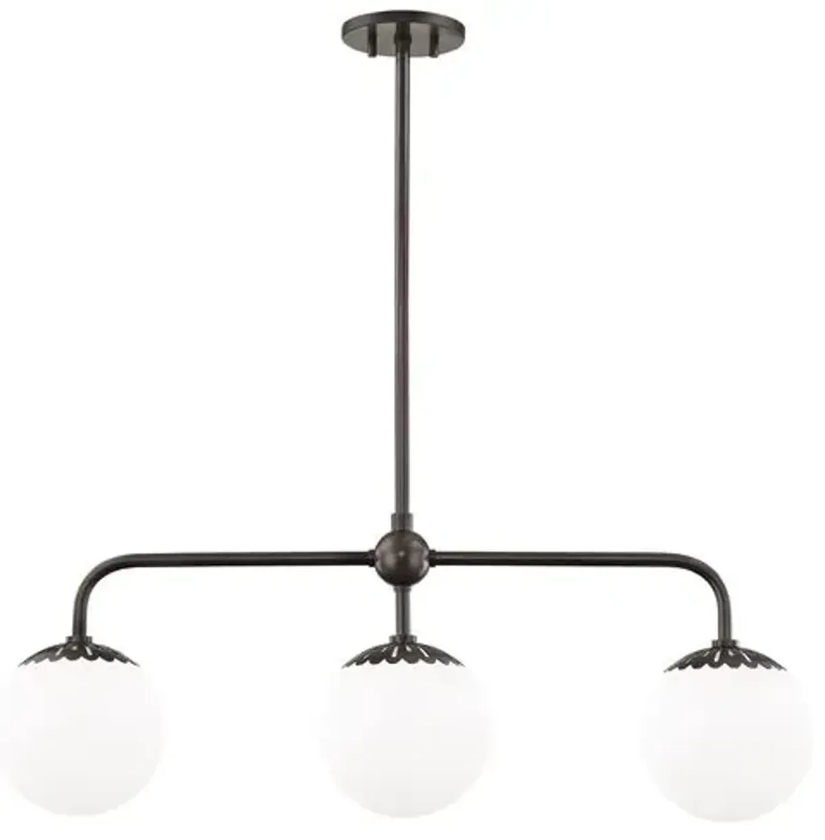 Paisley Linear Chandelier - Black