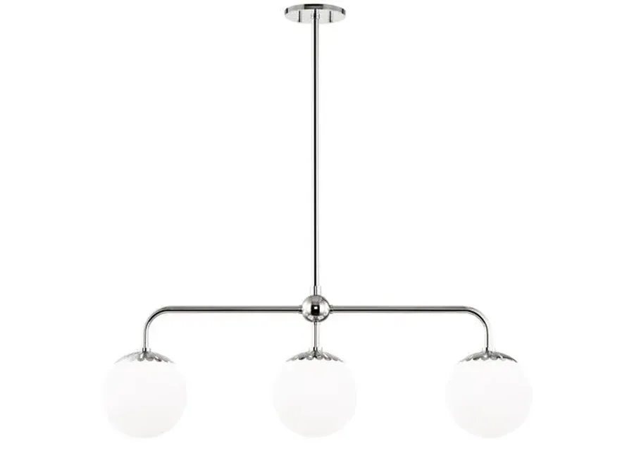 Paisley Linear Chandelier - Silver