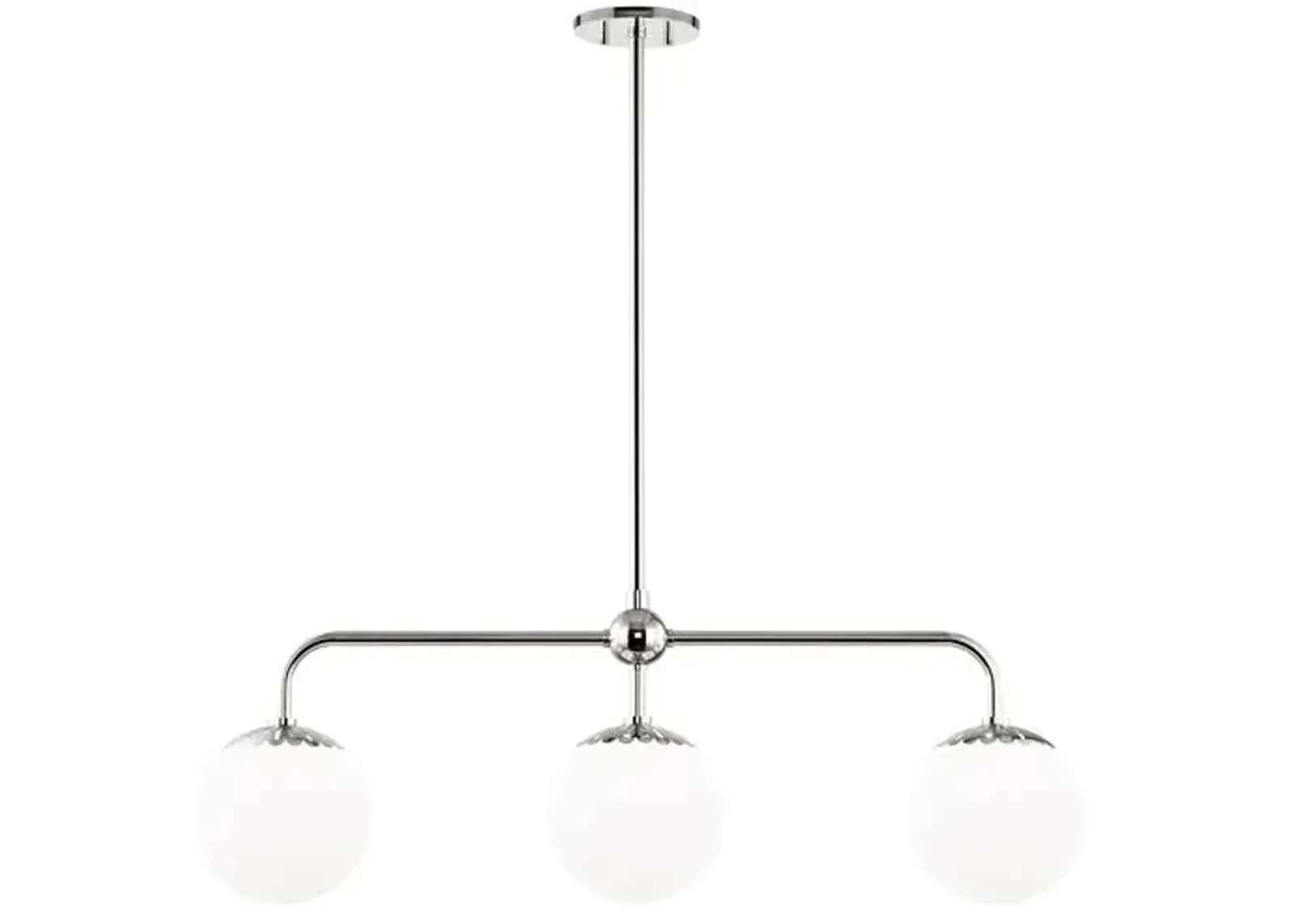 Paisley Linear Chandelier - Silver