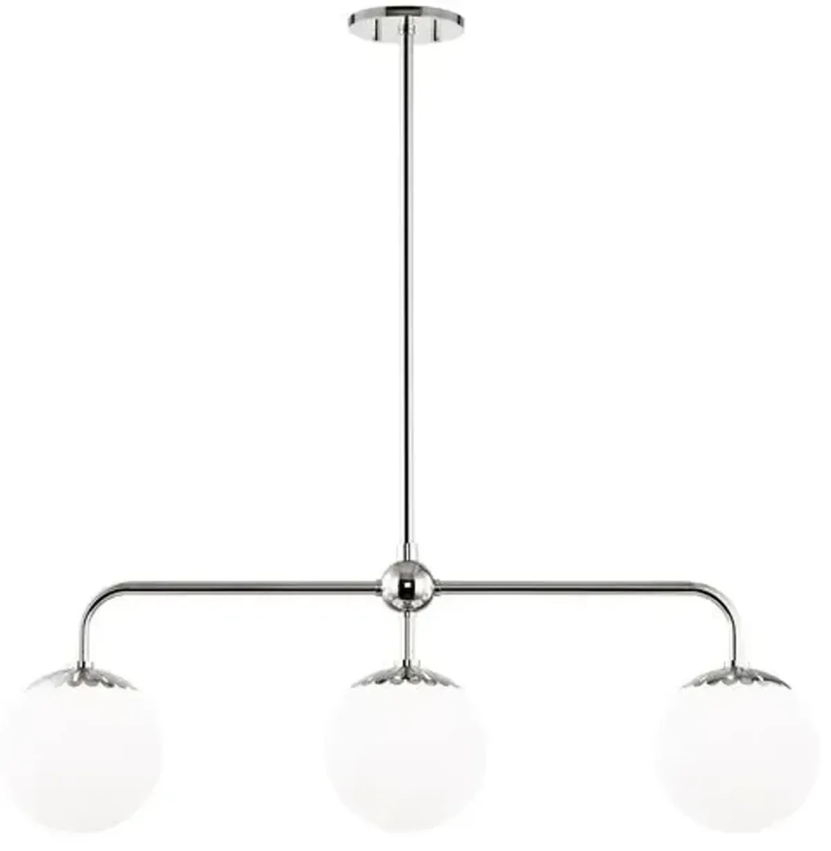 Paisley Linear Chandelier - Silver