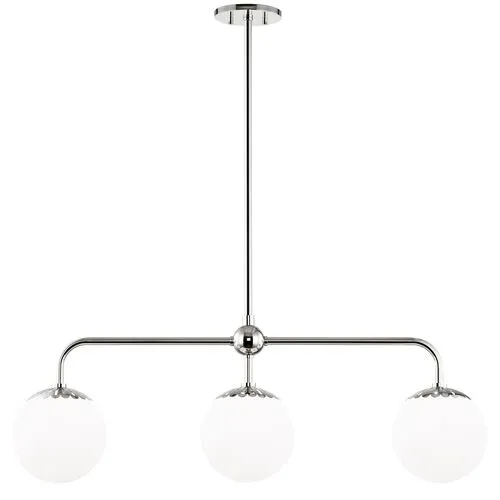 Paisley Linear Chandelier - Silver