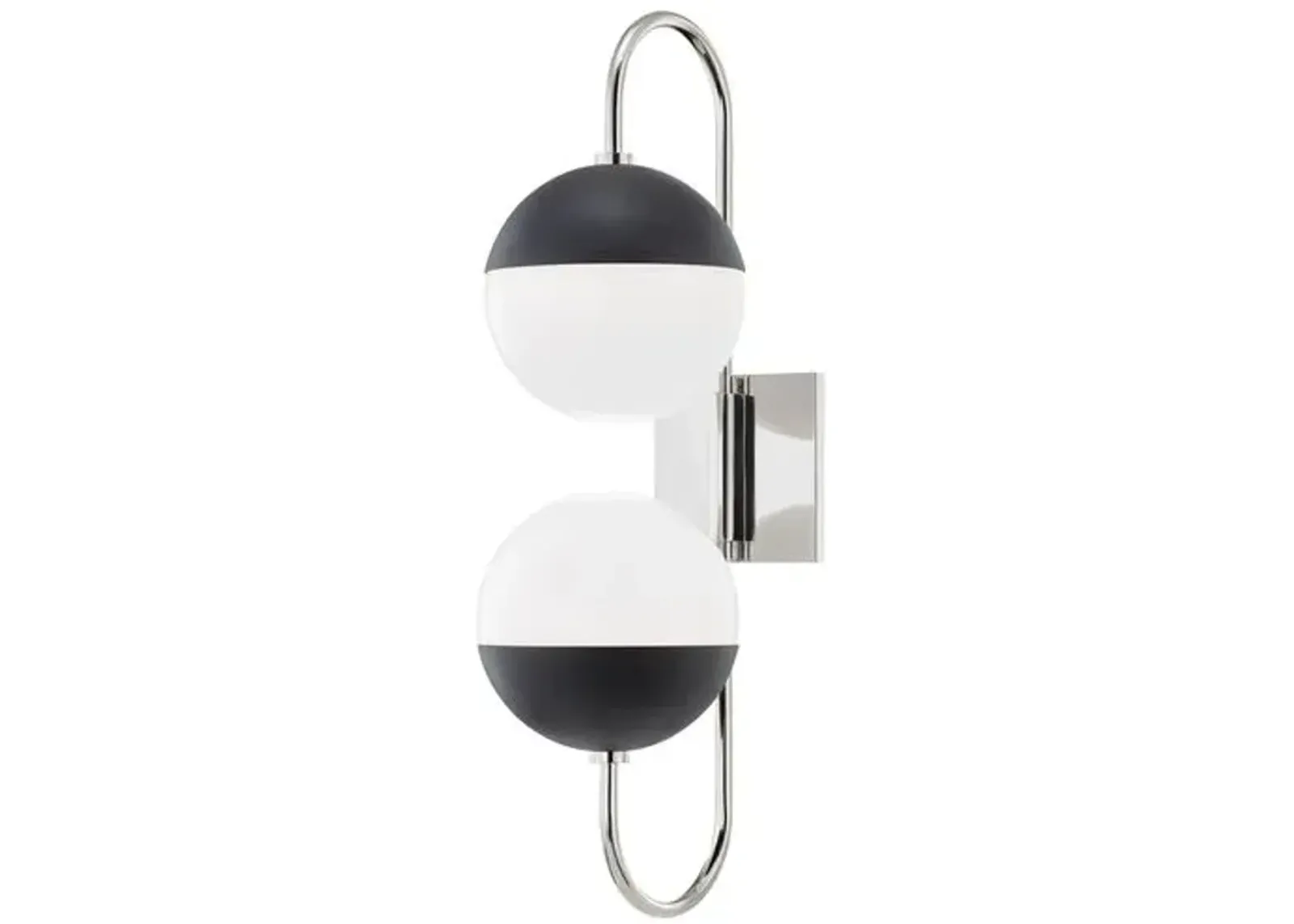 Ryker 2-Light Curved Wall Sconce - Black