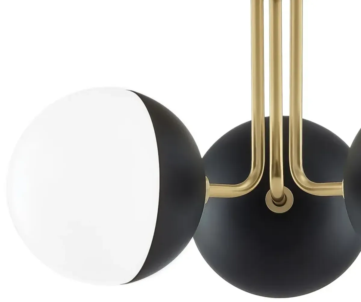 Ryker Small Semi Flush Mount - Black