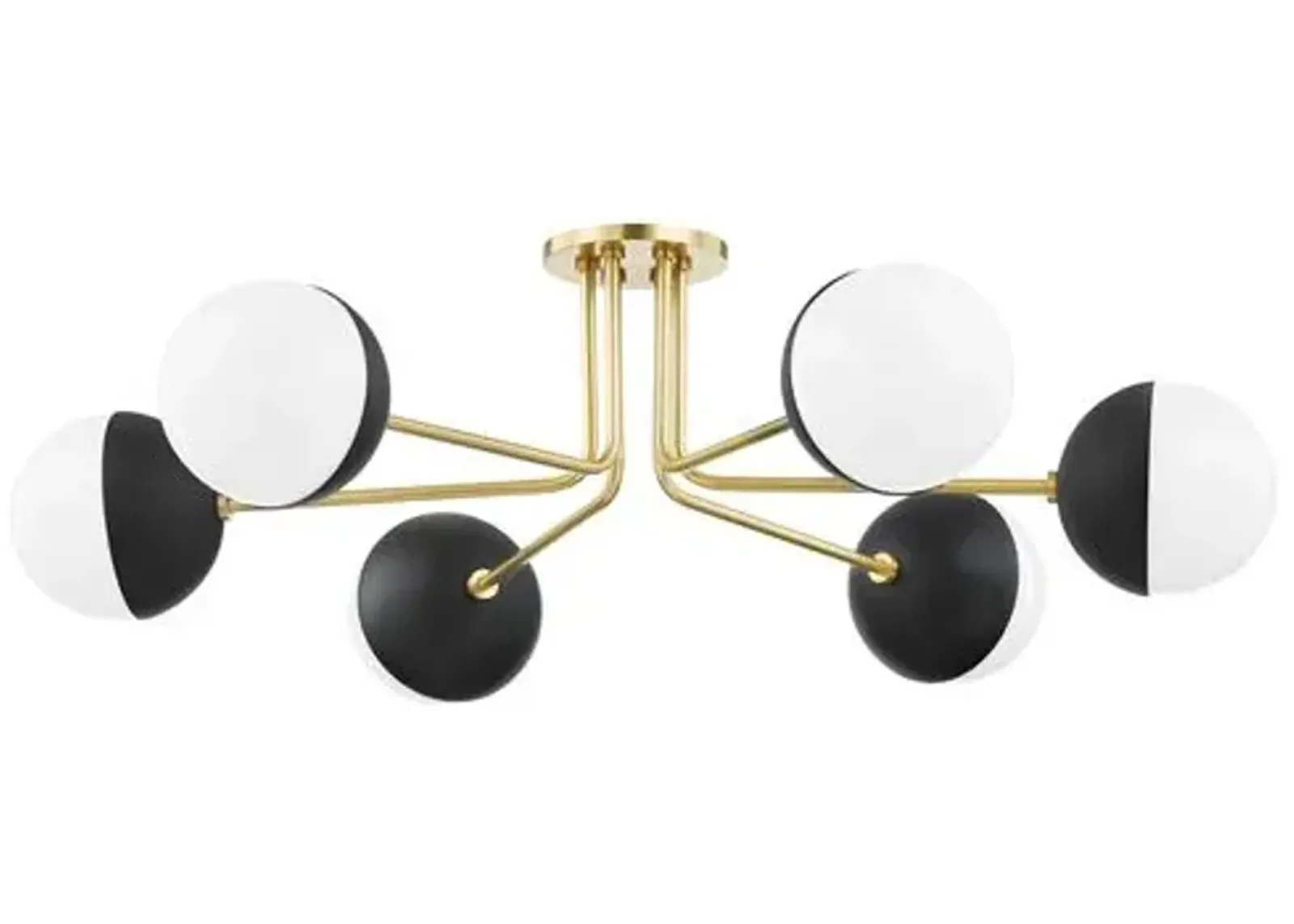 Ryker Large Semi Flush Mount - Gold