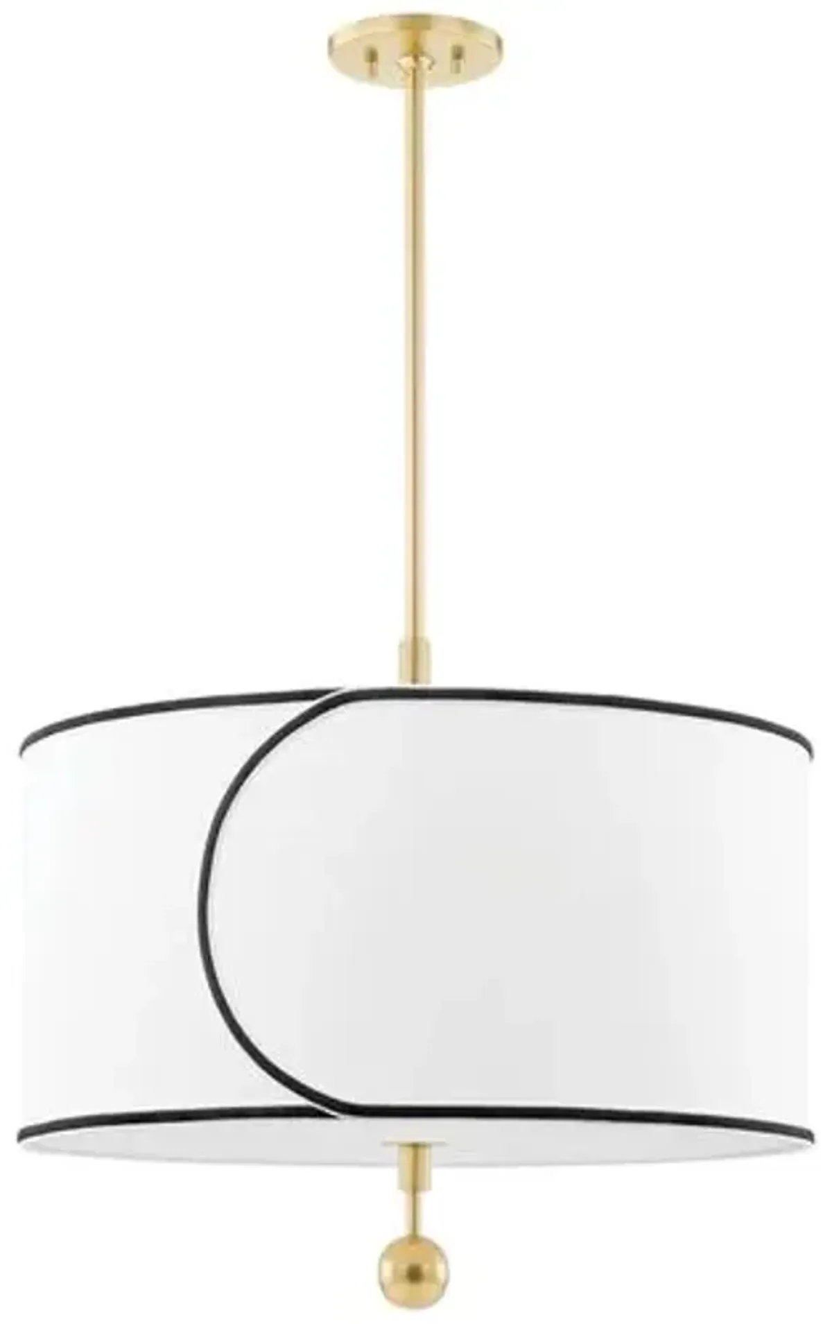 Ziya Belgian Linen Chandelier - Gold