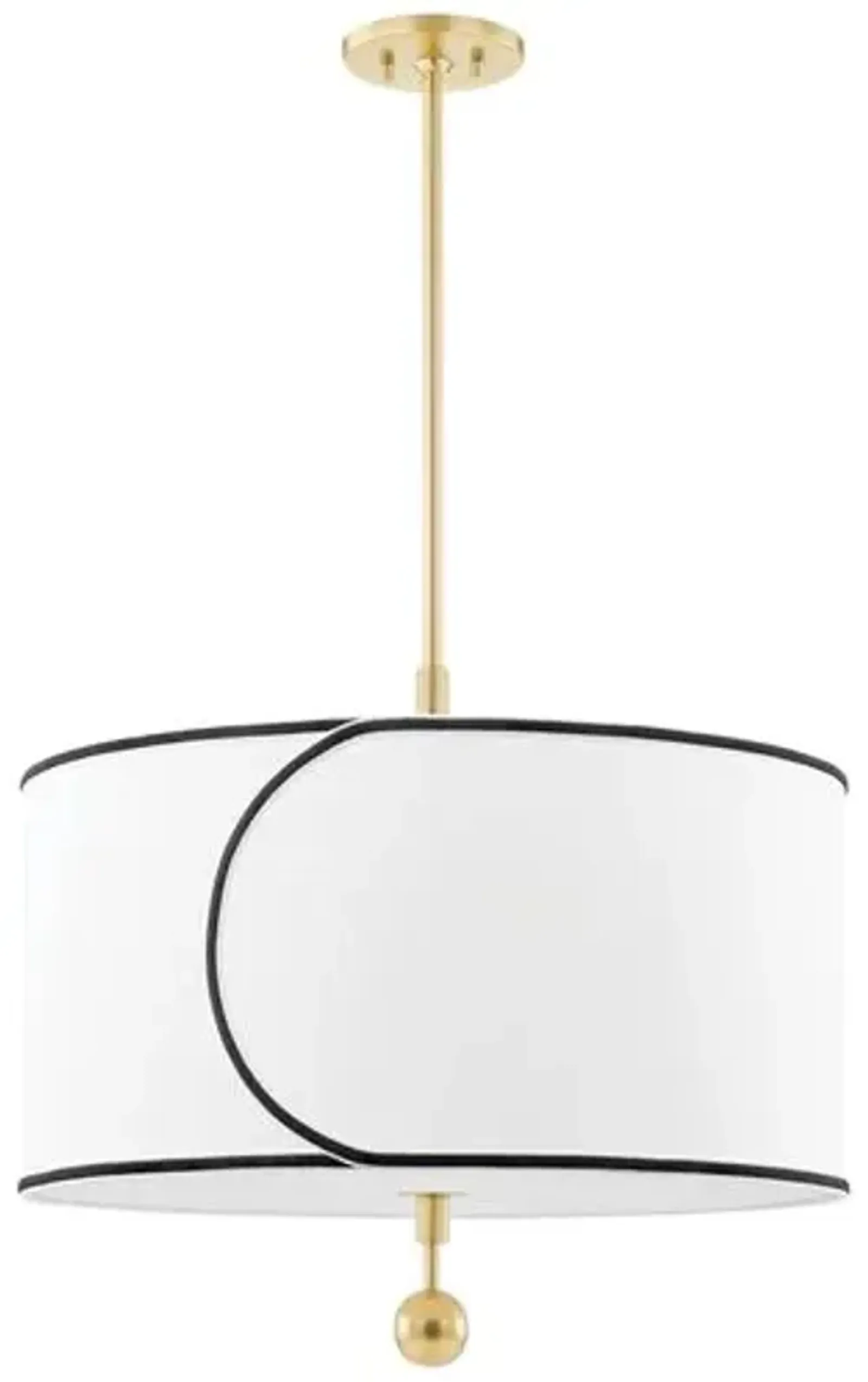 Ziya Belgian Linen Chandelier - Gold