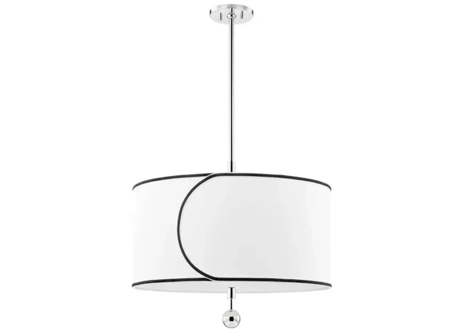 Ziya Belgian Linen Chandelier - Silver