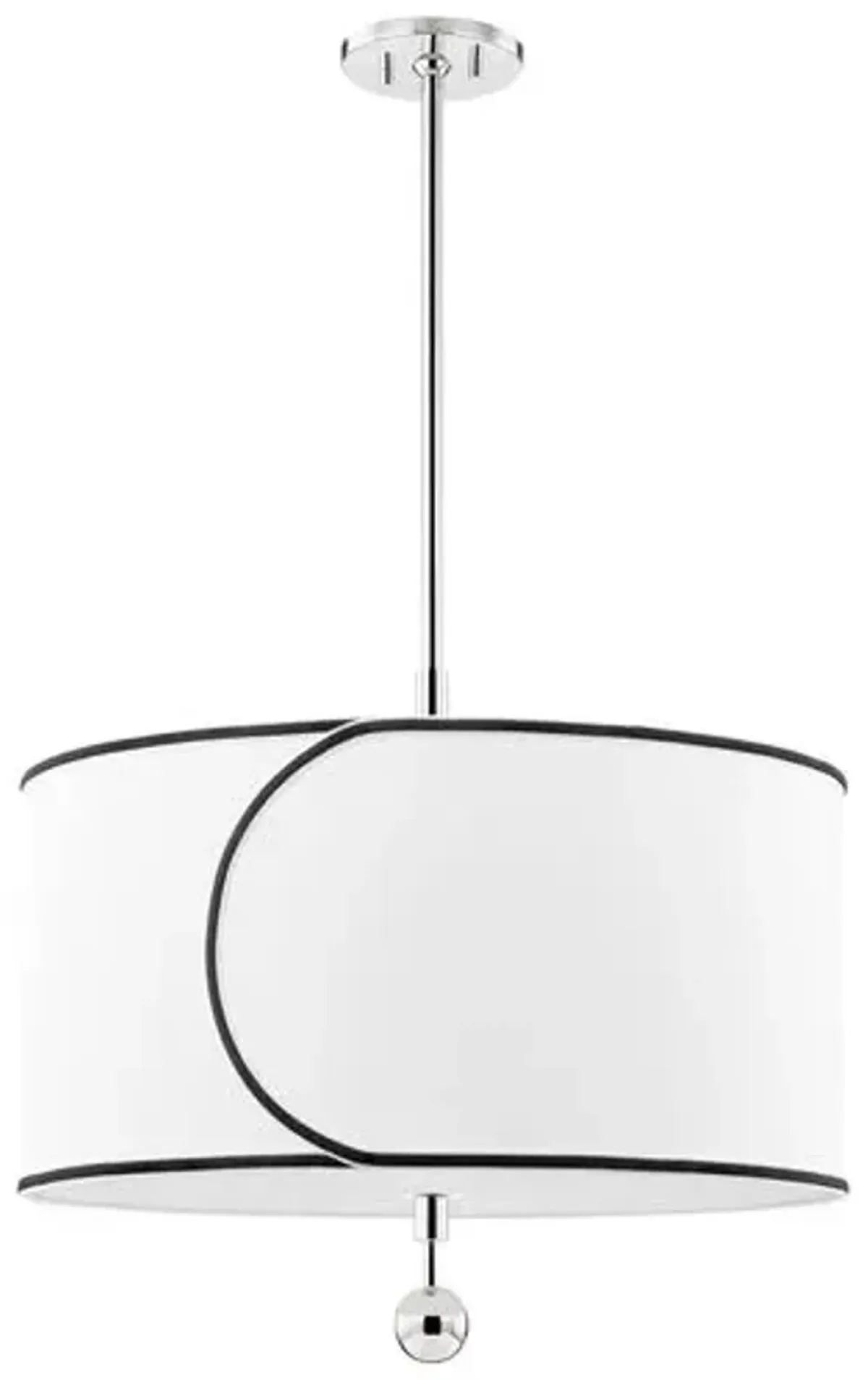 Ziya Belgian Linen Chandelier - Silver