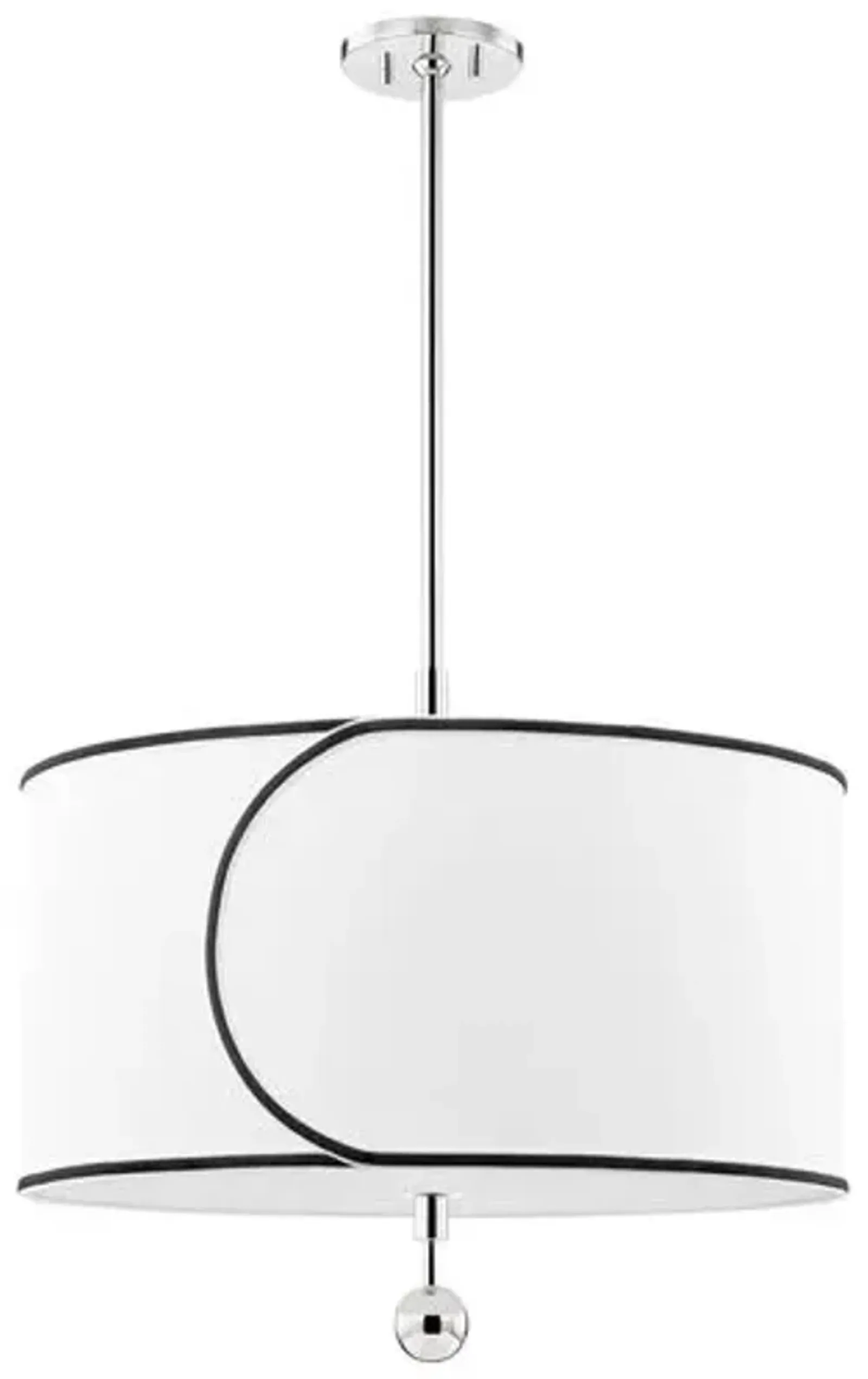 Ziya Belgian Linen Chandelier - Silver