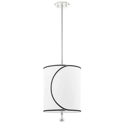 Ziya Belgian Linen Pendant - Silver