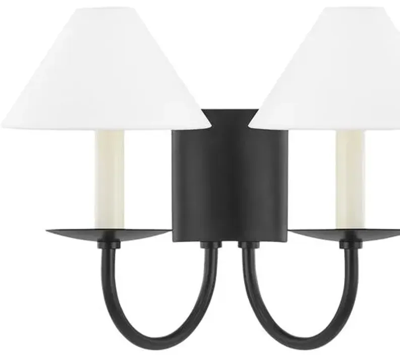 Layton 2-Light Wall Sconce - Black