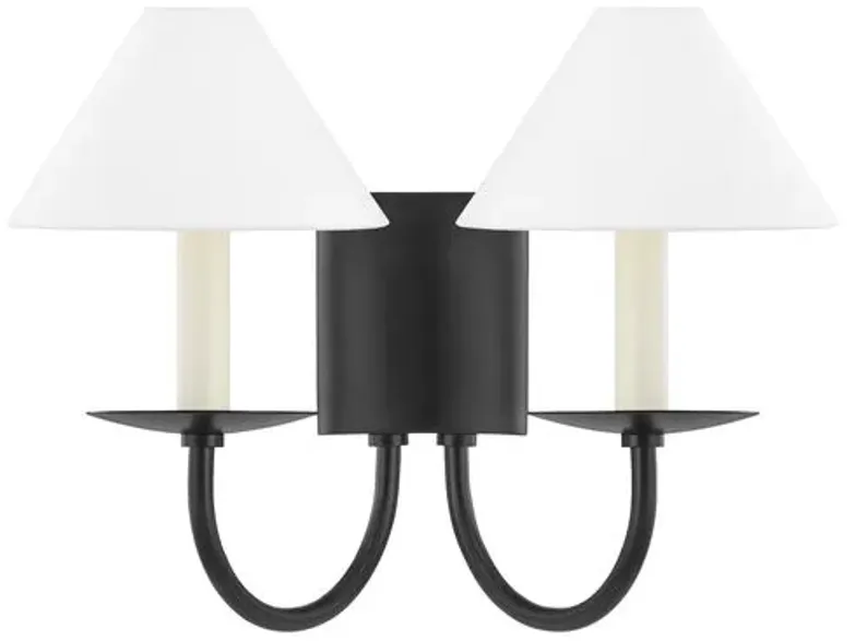 Layton 2-Light Wall Sconce - Black