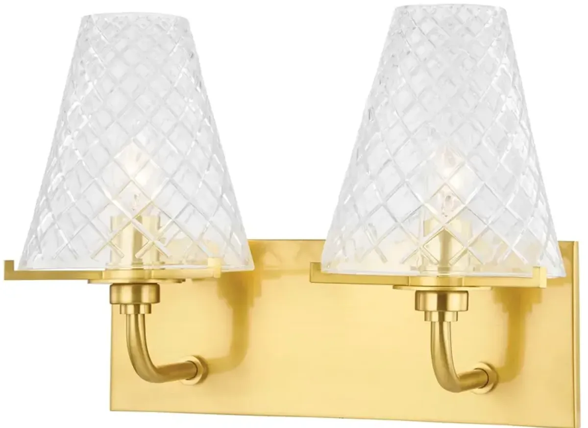 Isha 2-Light Bath Sconce - Gold