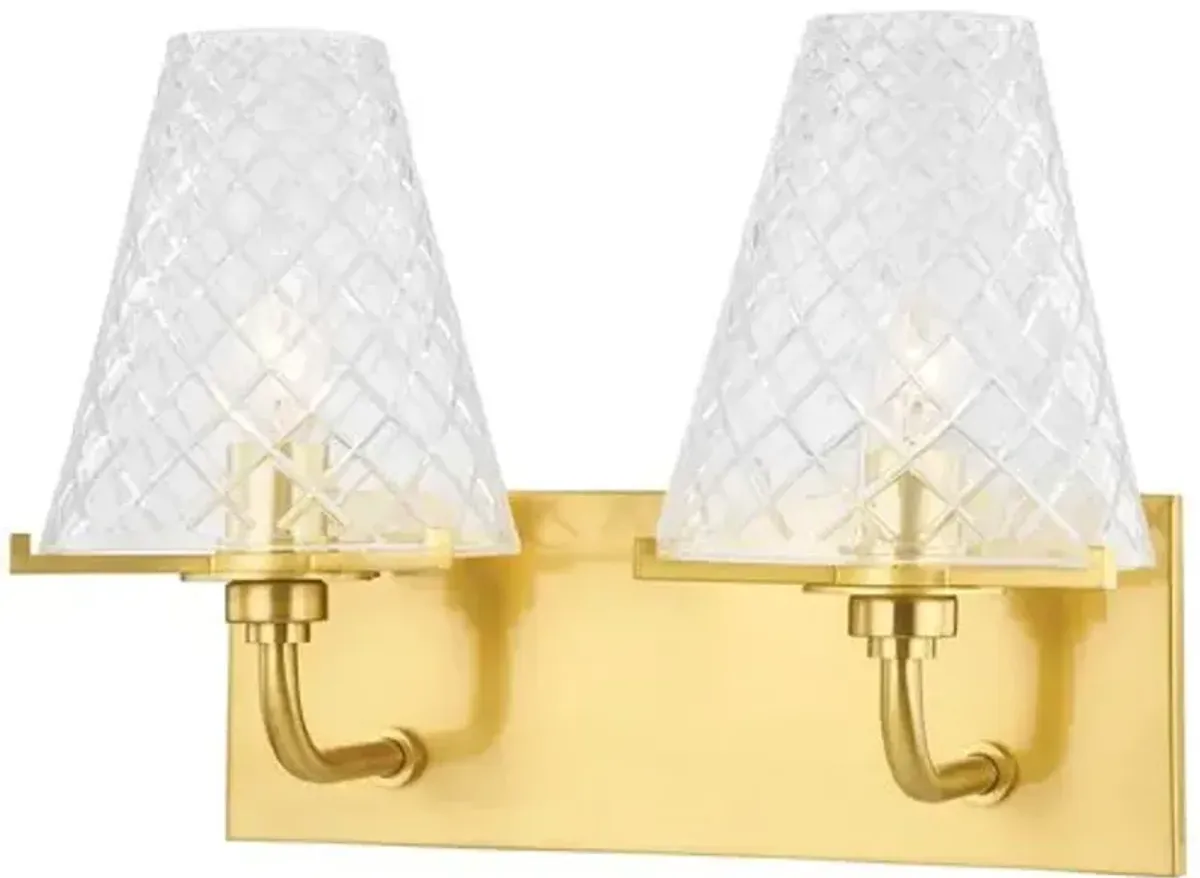 Isha 2-Light Bath Sconce - Gold