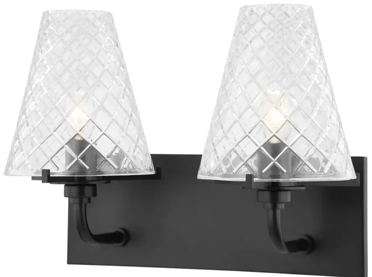 Isha 2-Light Bath Sconce - Black