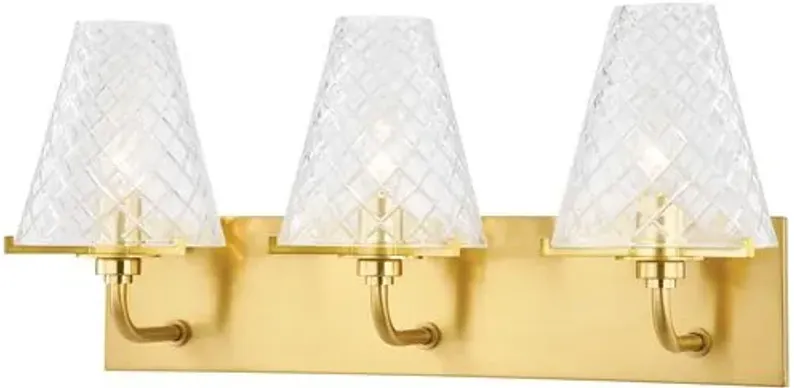 Isha 3-Light Bath Sconce - Gold