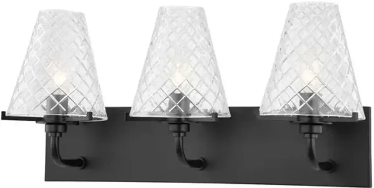 Isha 3-Light Bath Sconce - Black