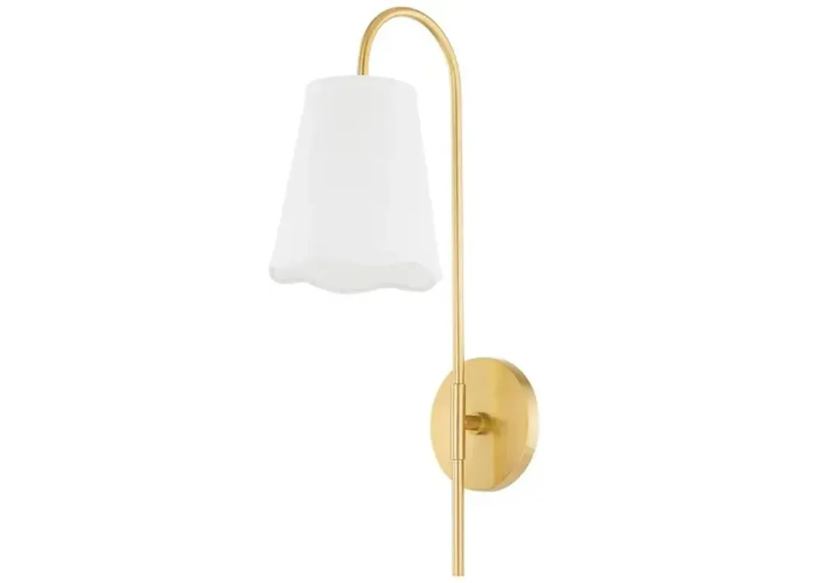 Drew Scallop Wall Sconce - Gold