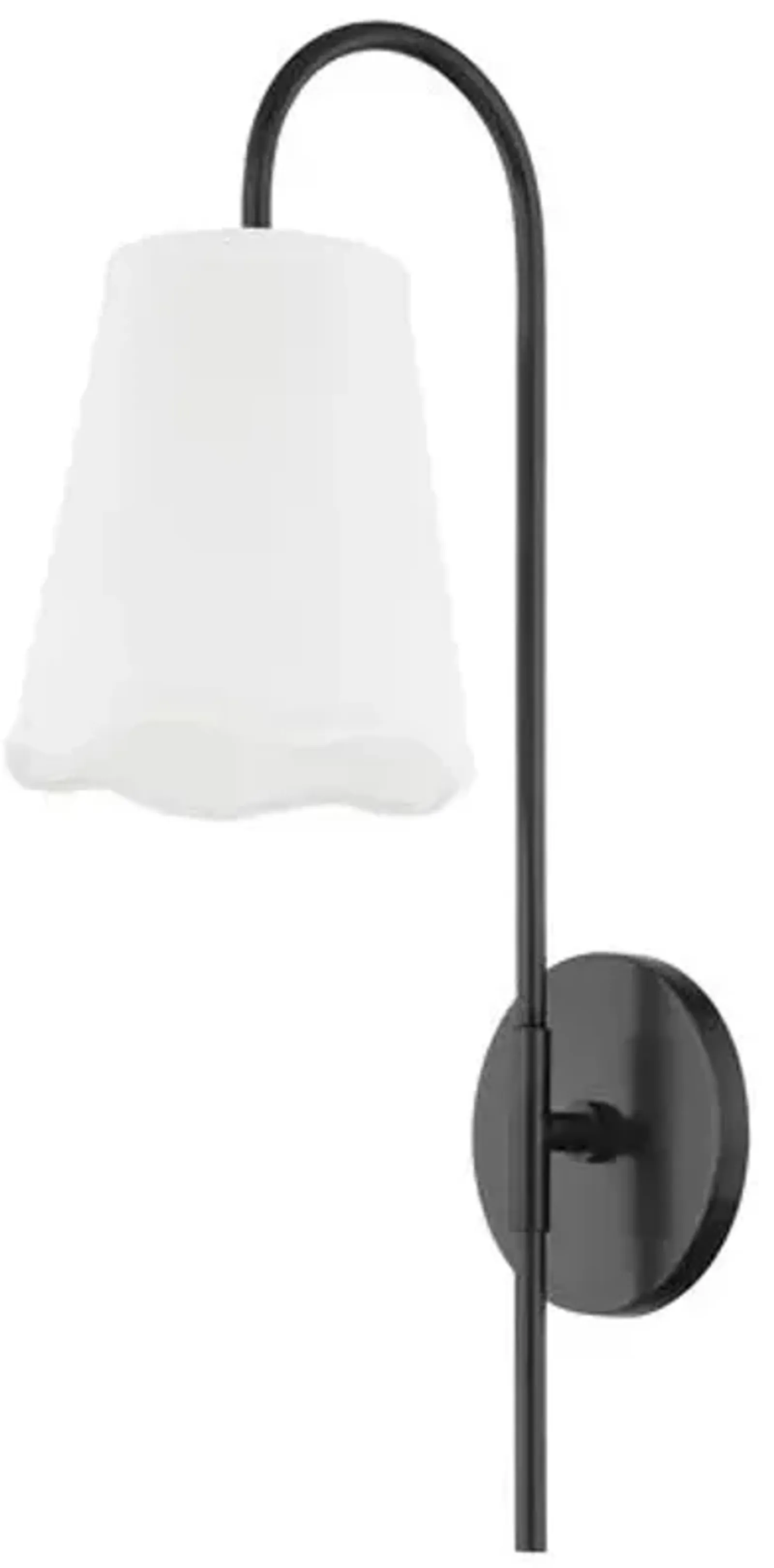 Drew Scallop Wall Sconce - Black