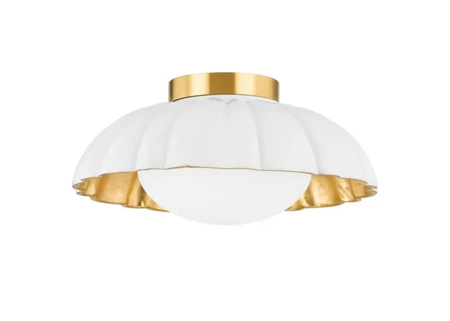 Penelope Flush Mount - Aged Brass - Gold