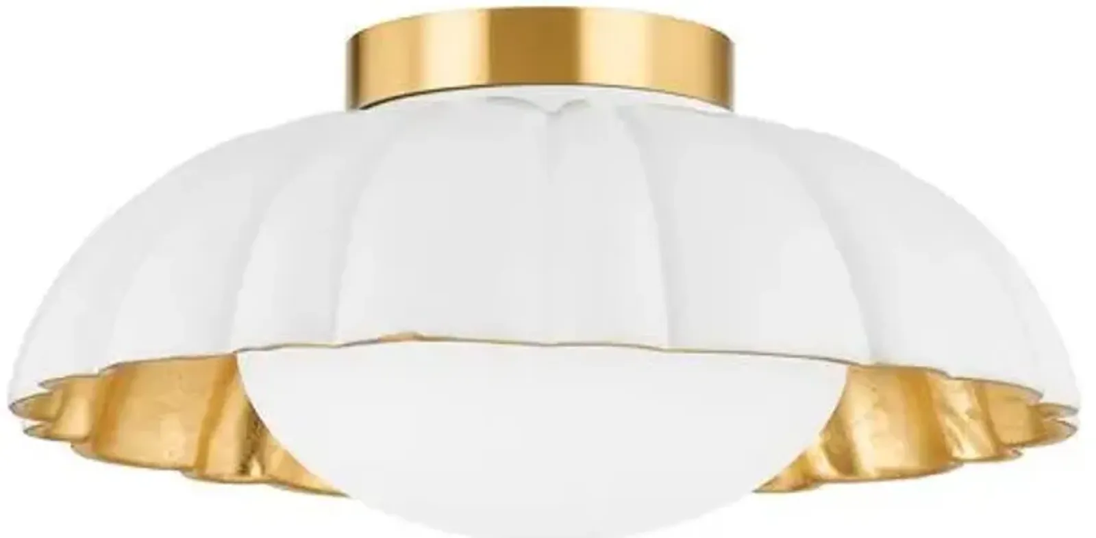 Penelope Flush Mount - Aged Brass - Gold