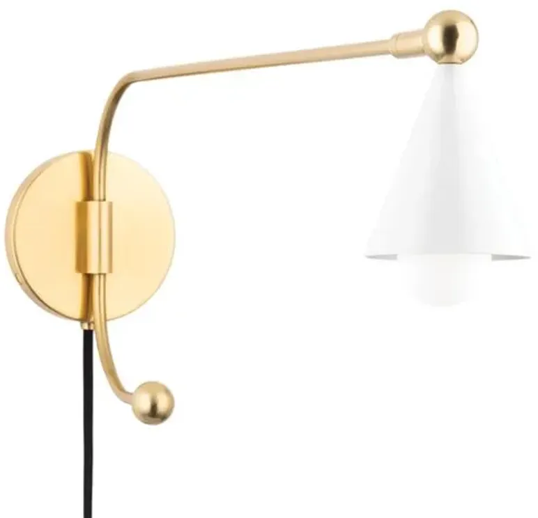 Hikari Wall Sconce - Aged Brass/Soft White - Dabito for Mitzi - Gold