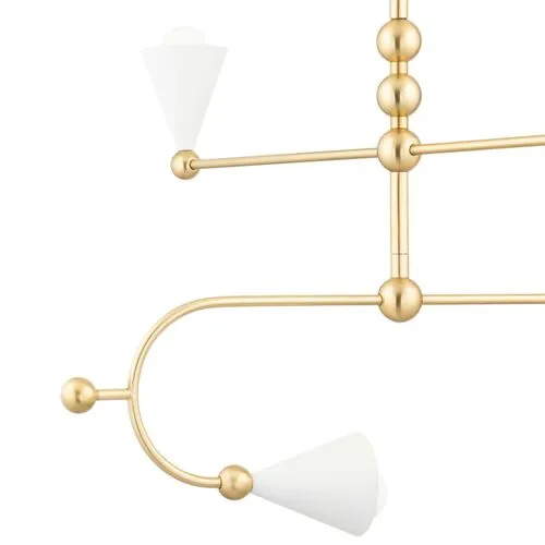 Hikari Small Chandelier - Aged Brass/Soft White - Dabito for Mitzi - Gold