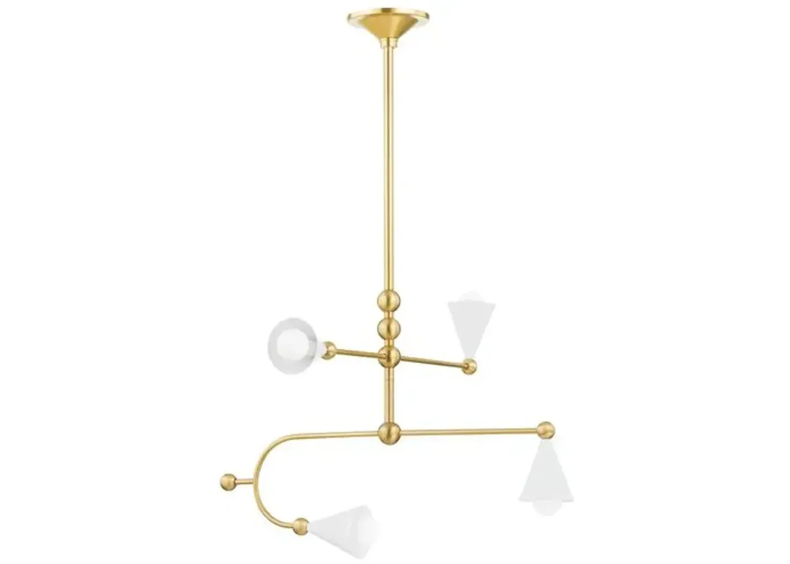 Hikari Small Chandelier - Aged Brass/Soft White - Dabito for Mitzi - Gold