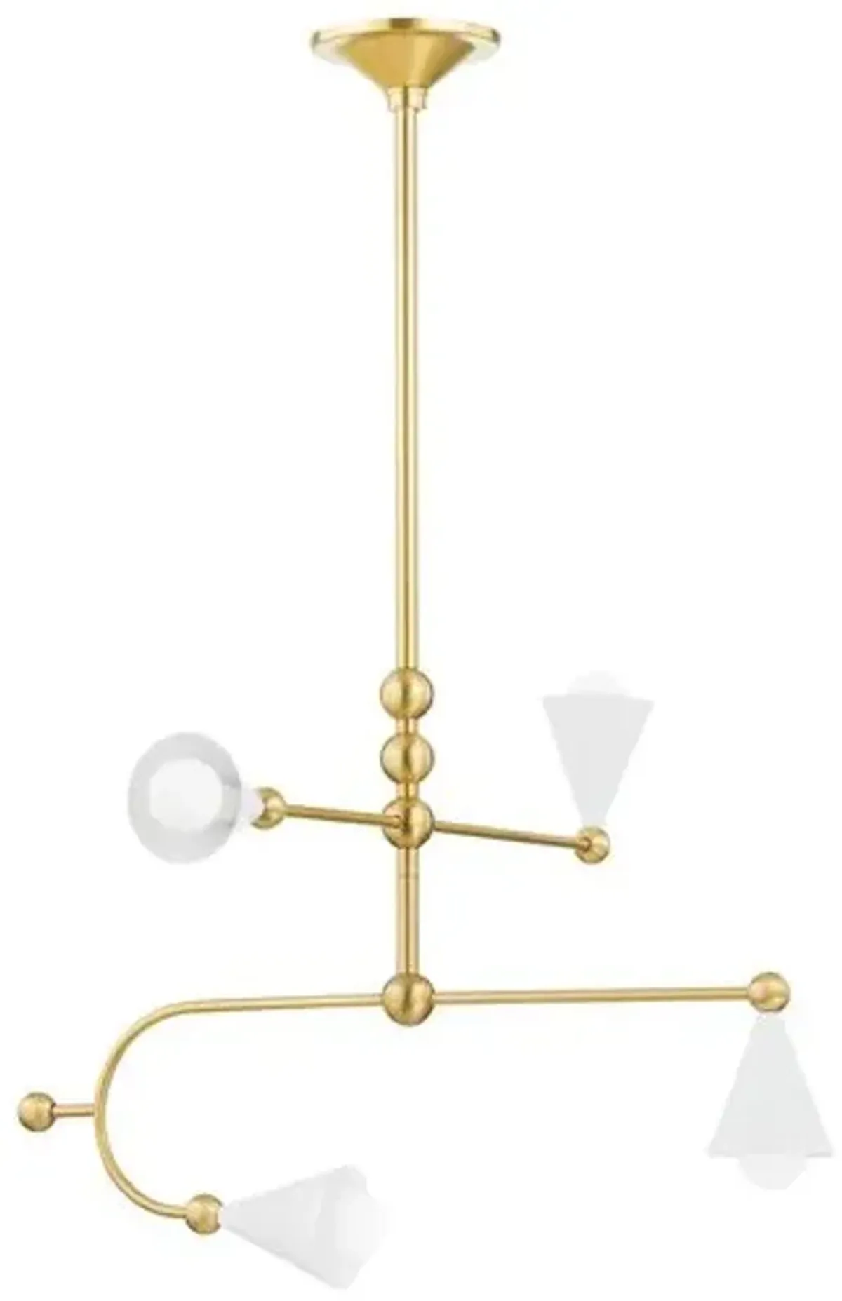 Hikari Small Chandelier - Aged Brass/Soft White - Dabito for Mitzi - Gold