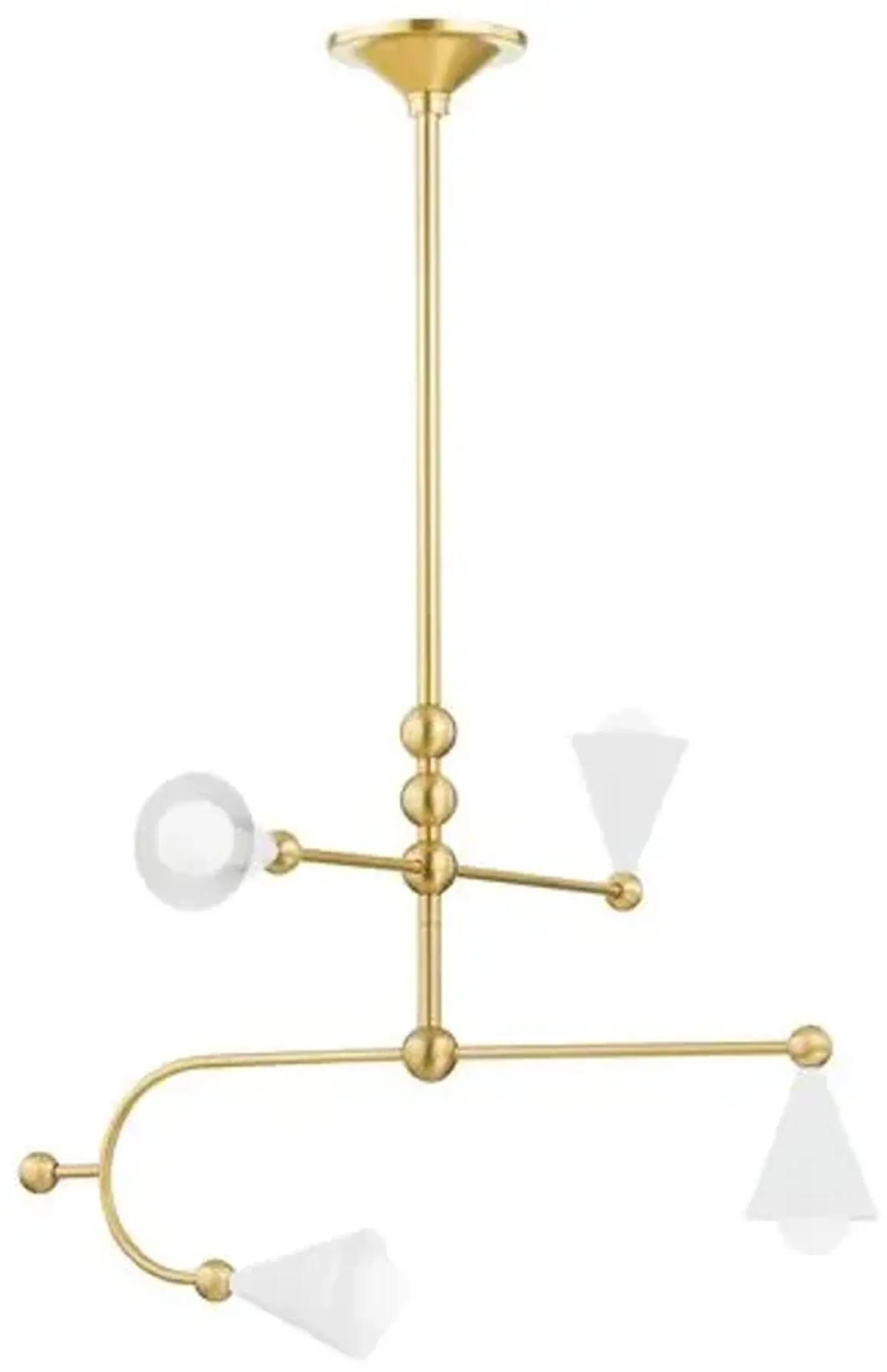 Hikari Small Chandelier - Aged Brass/Soft White - Dabito for Mitzi - Gold