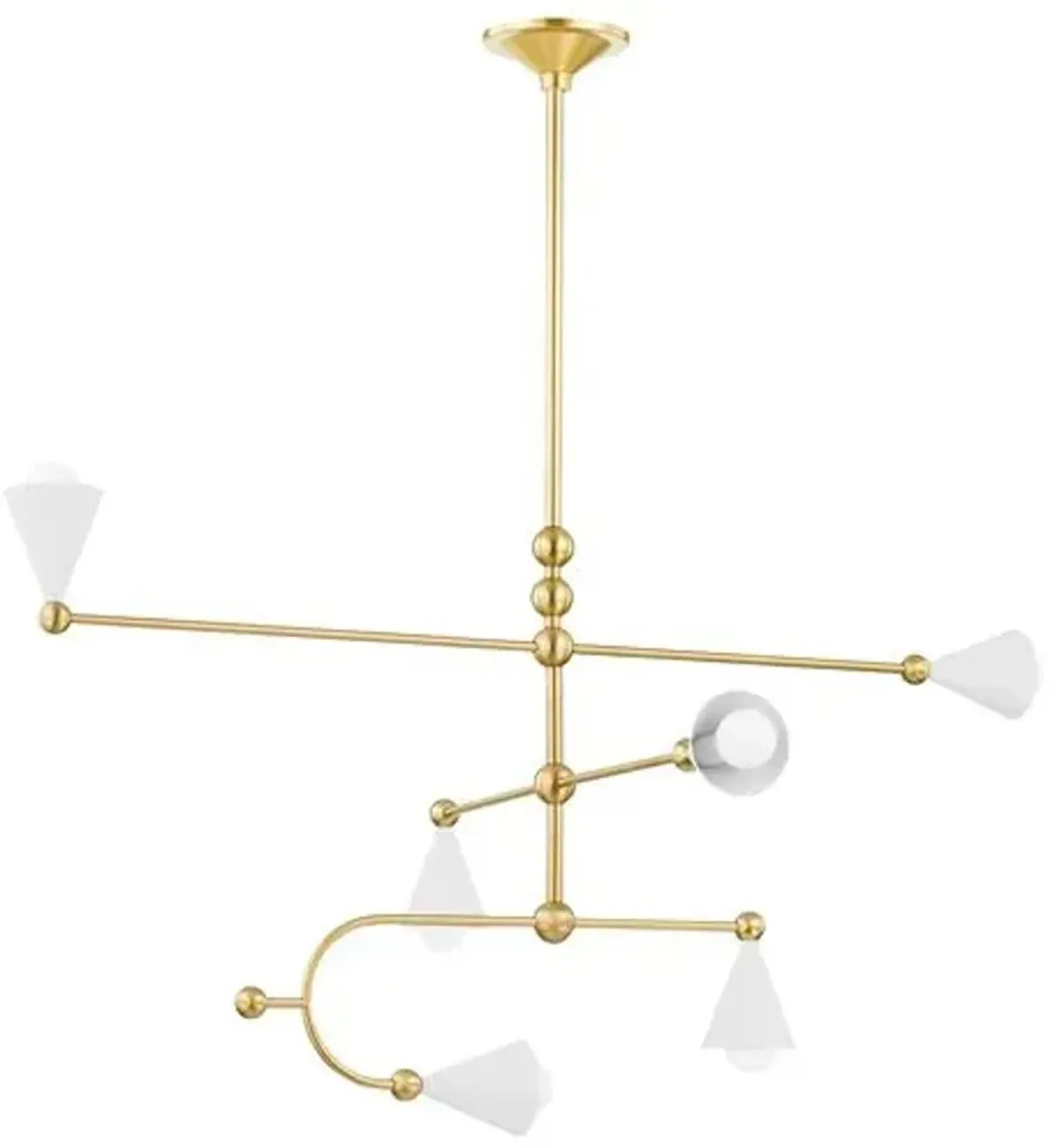 Hikari Large Chandelier - Aged Brass/Soft White - Dabito for Mitzi - Gold