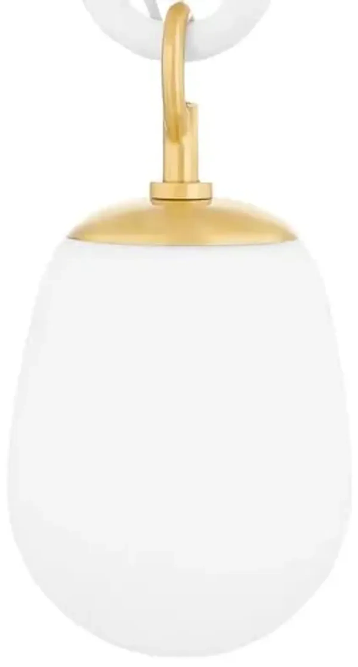 Marina Wall Sconce - Aged Brass/Textured White - Eny Lee Parker for Mitzi