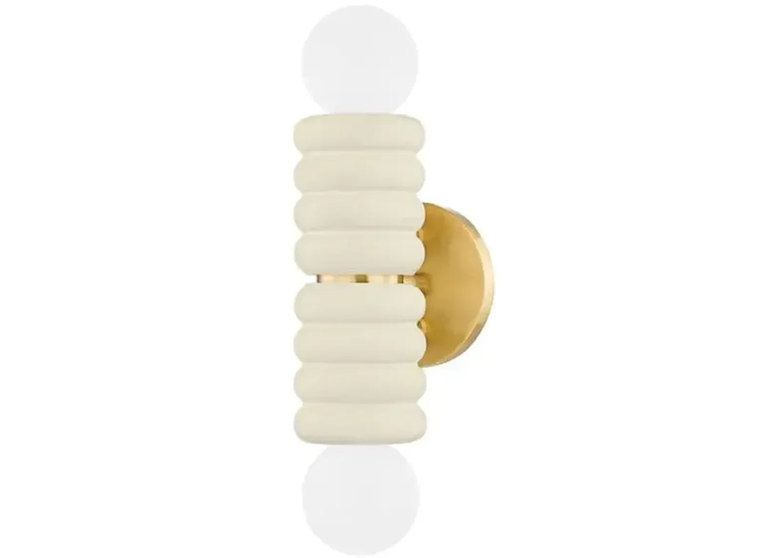 Bibi 2-Light Wall Sconce - Aged Brass/Antique Ivory - Eny Lee Parker for Mitzi