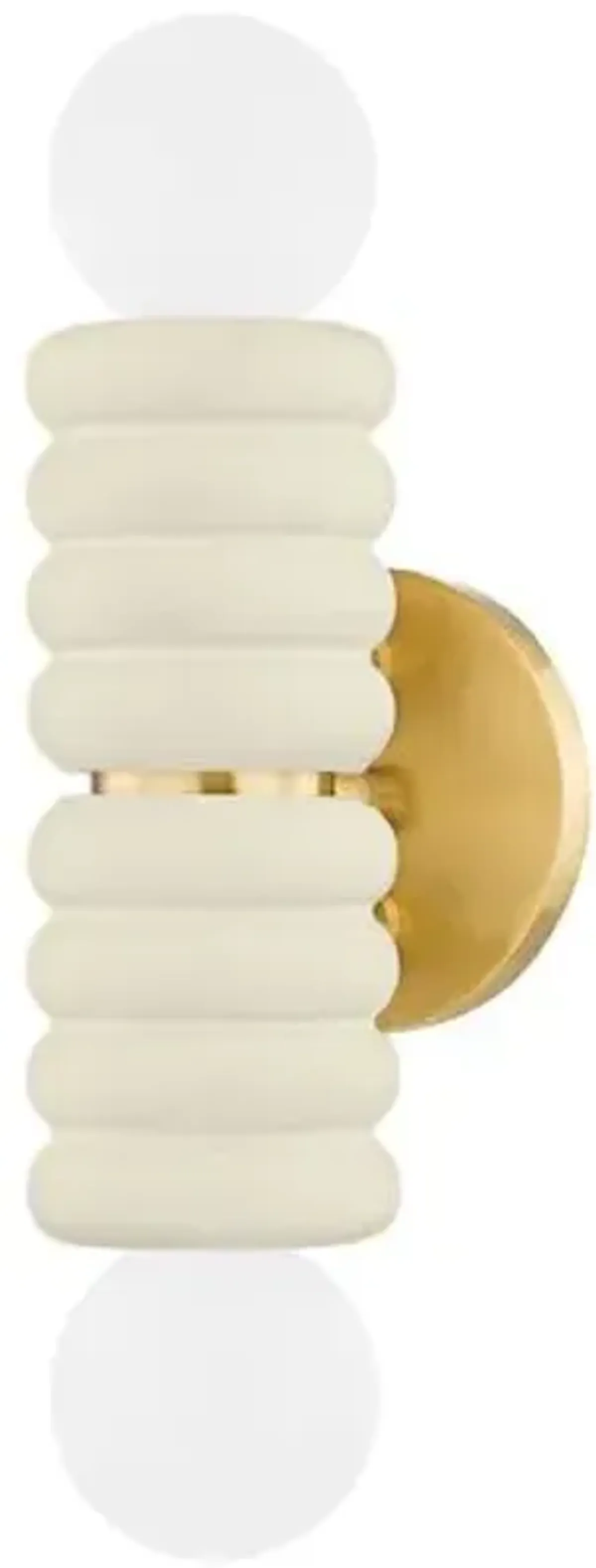 Bibi 2-Light Wall Sconce - Aged Brass/Antique Ivory - Eny Lee Parker for Mitzi