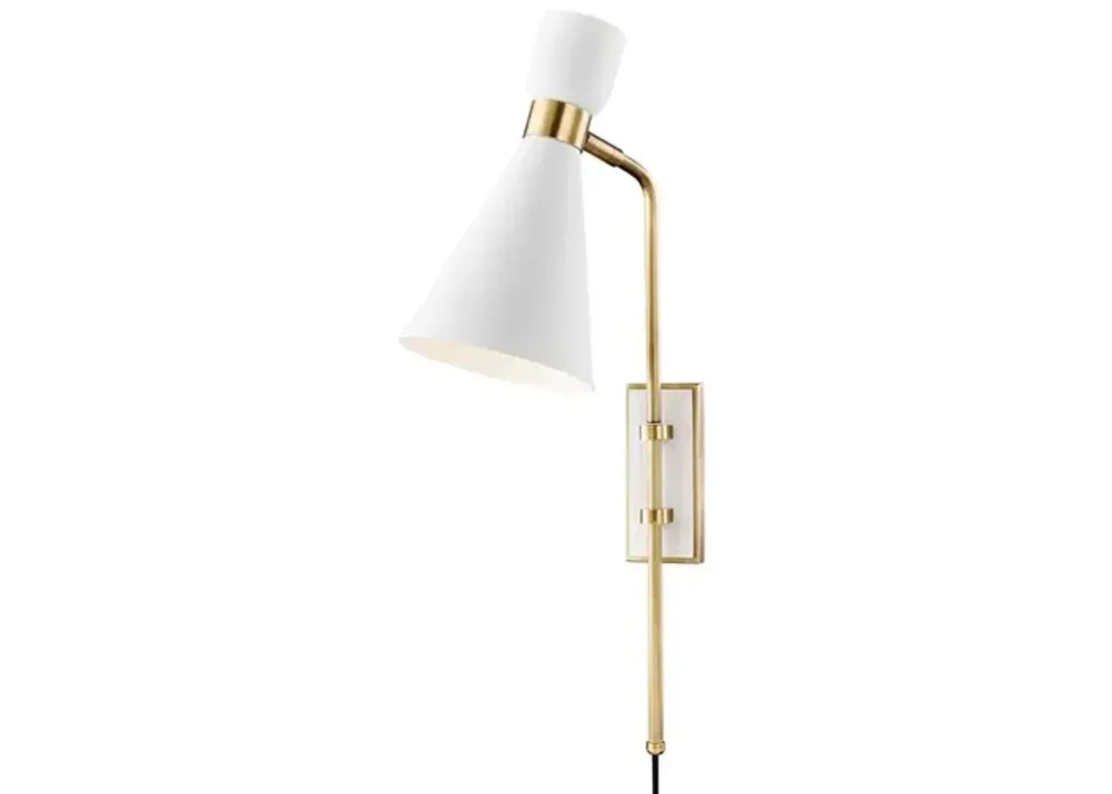 Winola Plug-In Wall Sconce - White